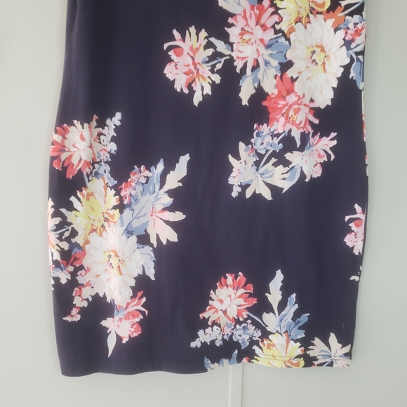 Joules Navy Blue Floral Riviera Print Short Sleeve T-Shirt Dress - Picture 7 of 10